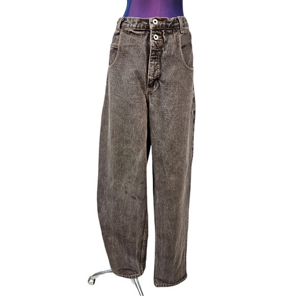 Vintage Guess Stonewashed Black Denim Barrel Jeans Size 38x34 Men's B58 - Picture 12 of 13